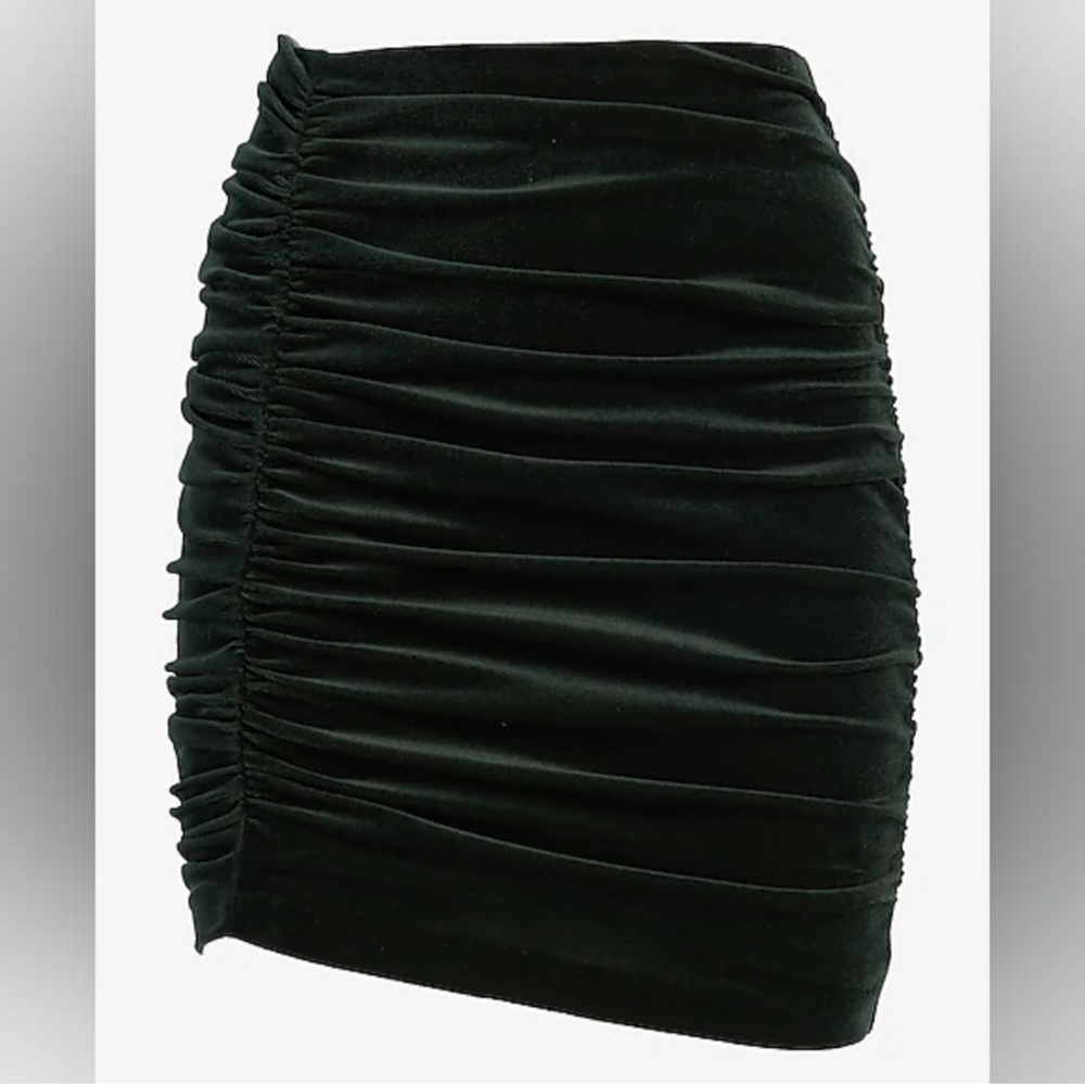 Express Black Ruched Skirt